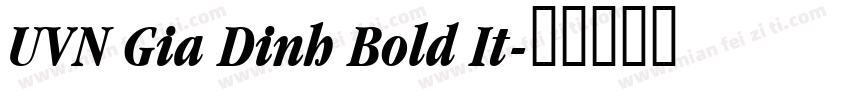 UVN Gia Dinh Bold It字体转换